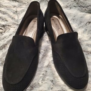 Patrizia Black Loafers Sz 38--(US 7.5) Low Block Heel